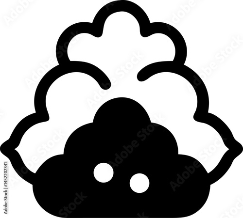 Cloud computing concept vector illustration design with a heart shape cloud icon symbol