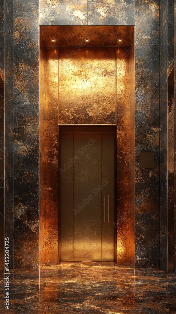 Obraz premium Luxurious Elevator Lobby Interior.