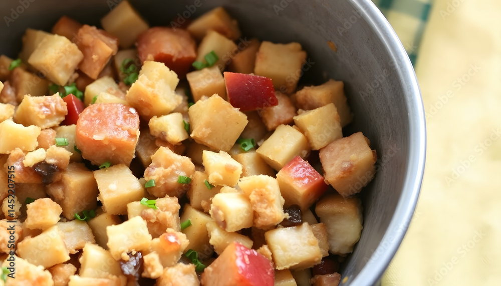 Homemade Thanksgiving Stuffing, simple style. with white shades Homemade Thanksgiving Stuffing, simple style. with white shades