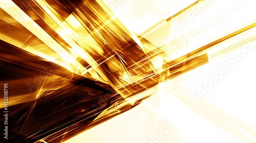 Abstract Golden Geometric Lines Background Design