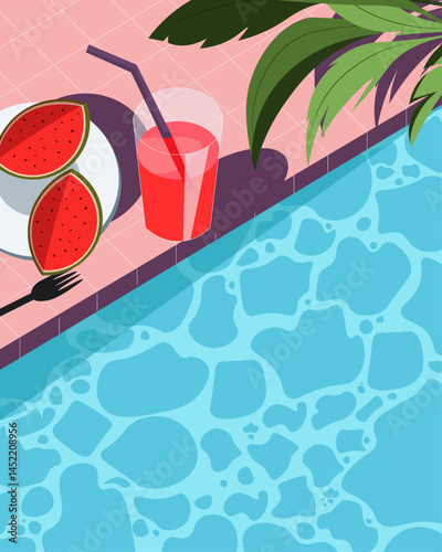 Summer card, banner, background