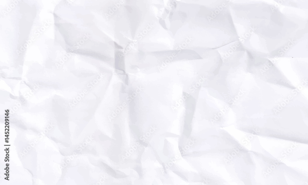 Fototapeta premium White Paper Texture background. Crumpled white paper abstract shape background with space paper for text. White crumpled paper texture background. 