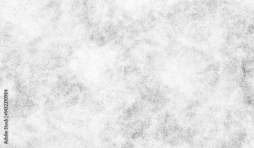Cloudy and polished white and black background with Granular grunge texture, studio backdrop with white marble texture. Distressed White gray marble. 