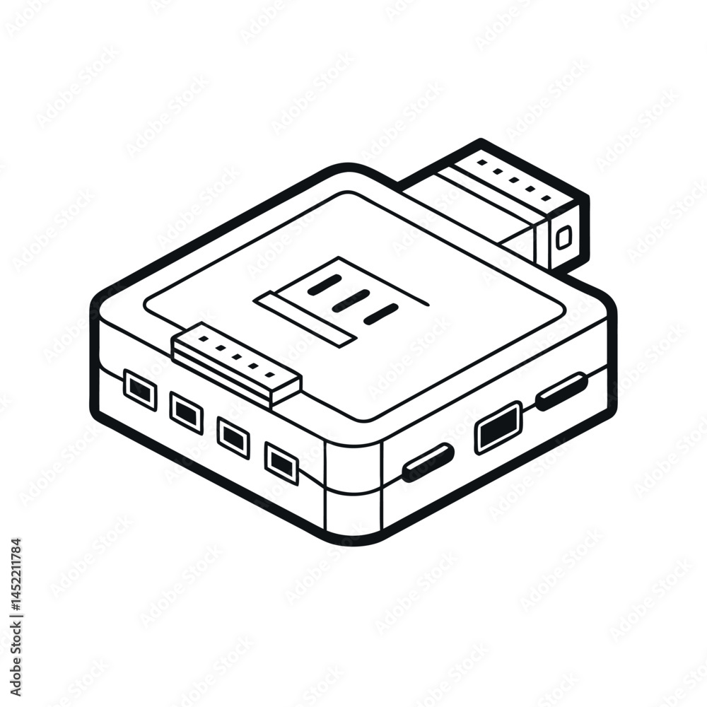 Game Capture Card Line Art Vector Game Capture Card Line Art Vector