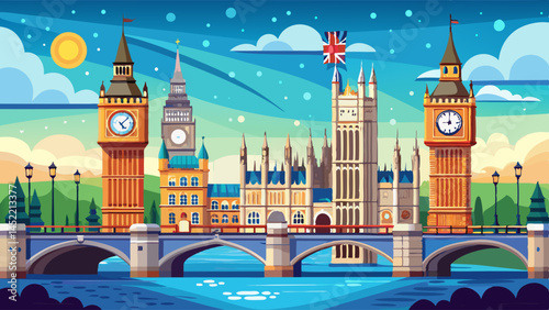 Big Ben and westminster bridge in London