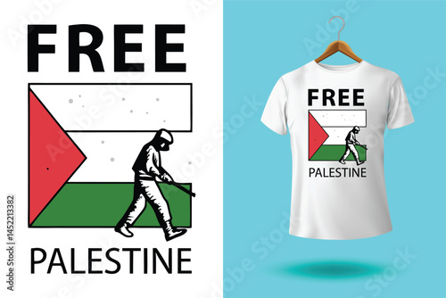 Free gaza free palestine t-shirt design
