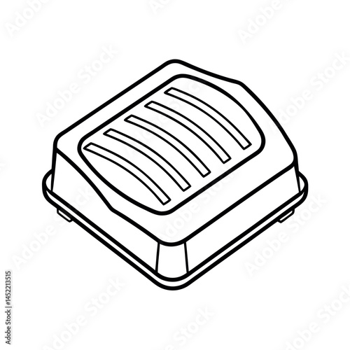 Cooling Pad Line Art Vector
