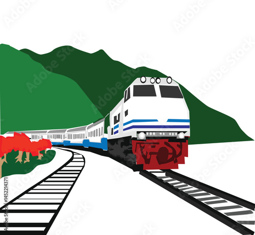 train on the railway