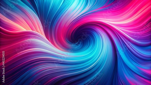 Abstract Fluorescent Pink and Blue Gradient Swirl Portrait Photography