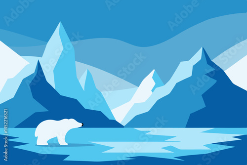 polar bear on iceberg
