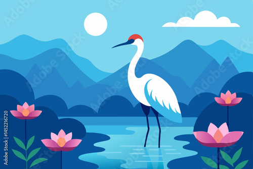 swan on the water