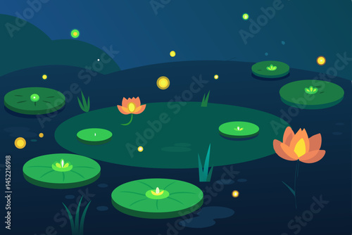 frog in the pond