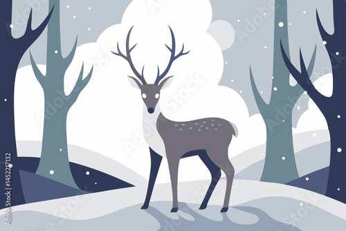 deer in winter