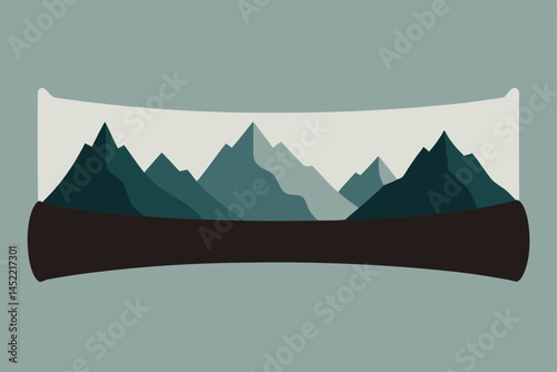 mountain landscape vector illustration