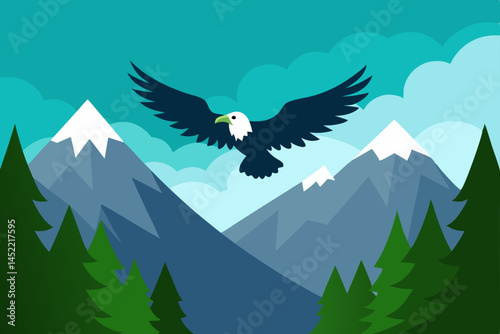 eagle in the mountains