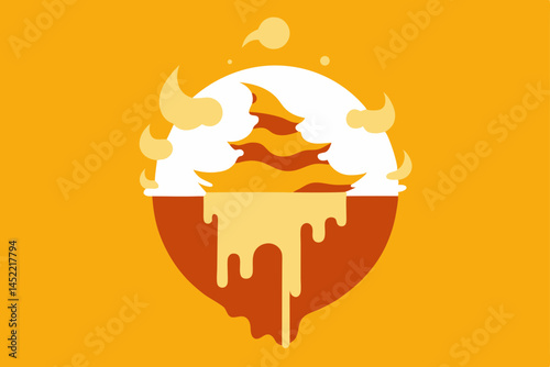 illustration of a burning candle