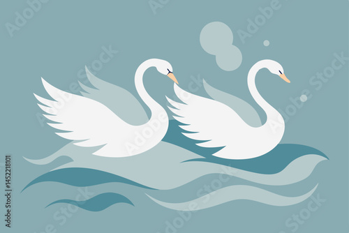 swans on the lake