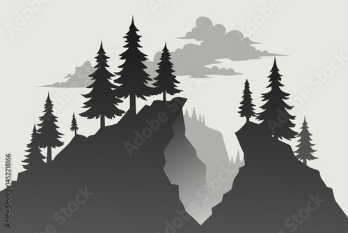 winter forest landscape
