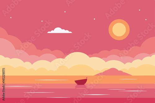 sunset on the beach