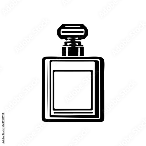 Elegant perfume bottle illustration embodying minimalistic aesthetic refinement design