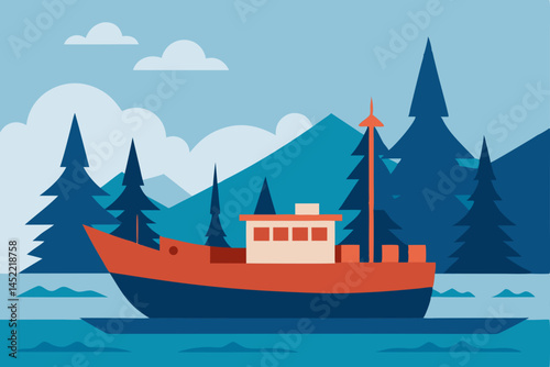 ship in the sea