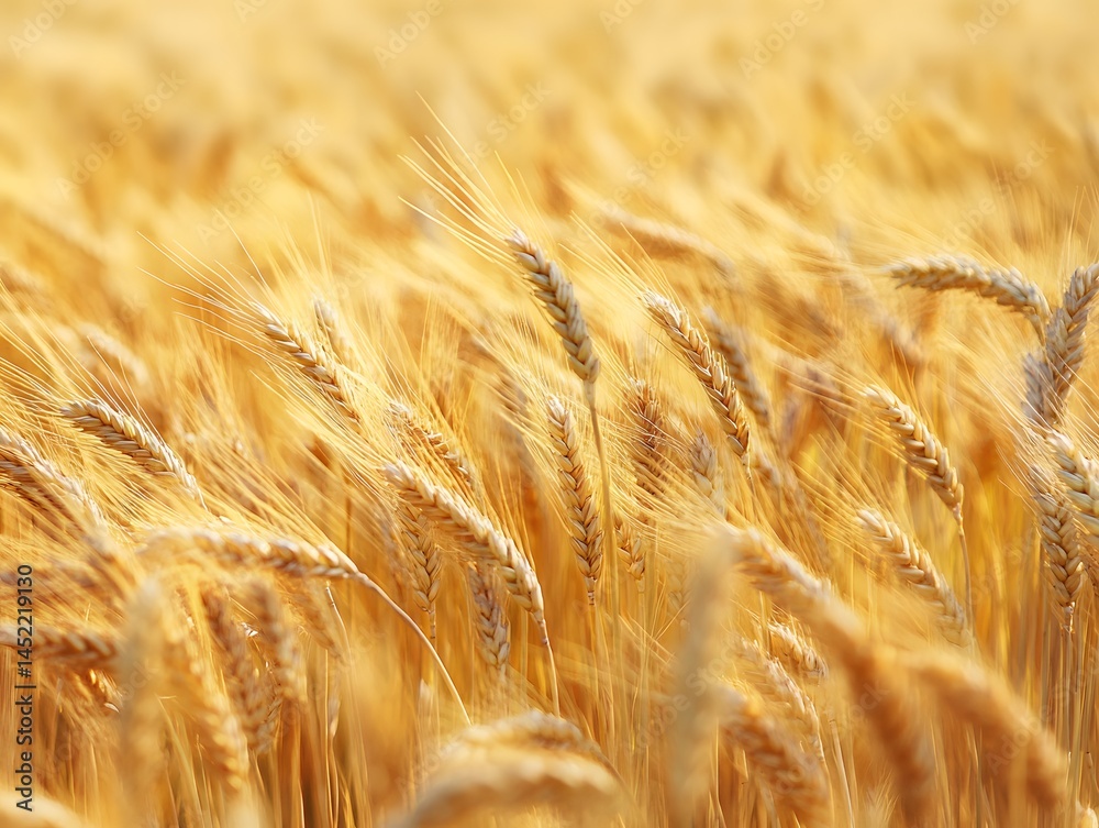 Fototapeta premium 59. A cool summer breeze moving through tall golden wheat fields