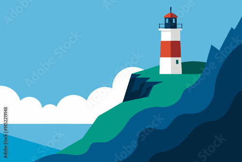 lighthouse on the sea