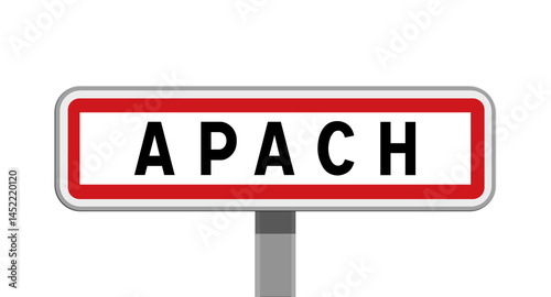 Panneau sur poteaux de Apach, Moselle, Grand Est
