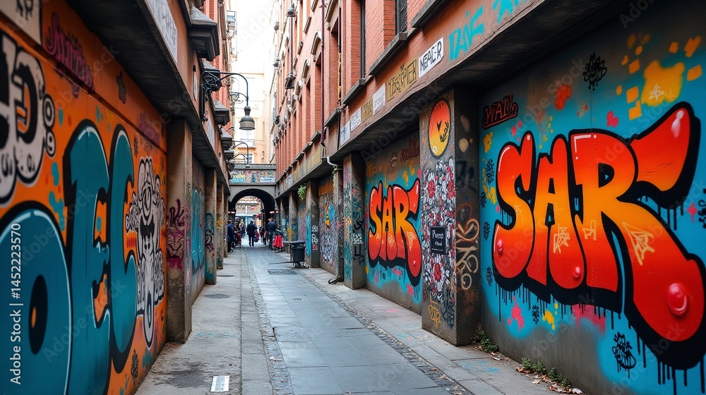 Fototapeta premium City Canvas Chronicles: The Story of Urban Artistry