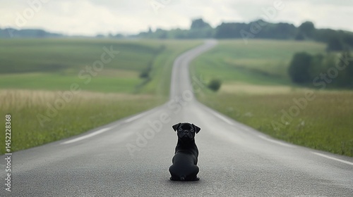 Lonely Puppy on a Winding Road: A Journey of Discovery
