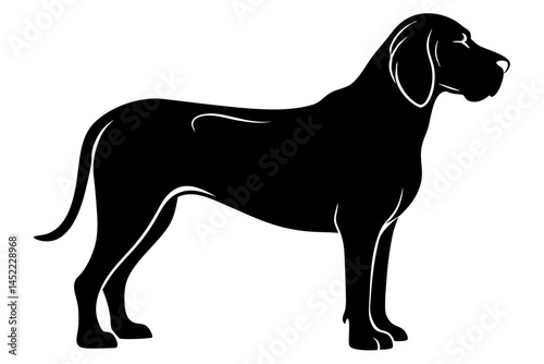 bloodhound sihouette black vector