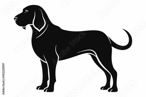 bloodhound sihouette black vector