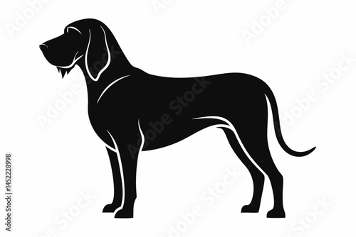 bloodhound sihouette black vector