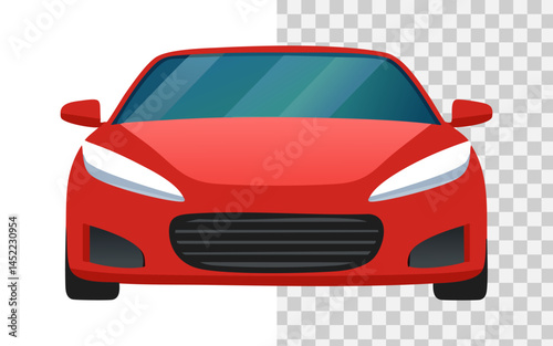a car flat illustration with watercolor style