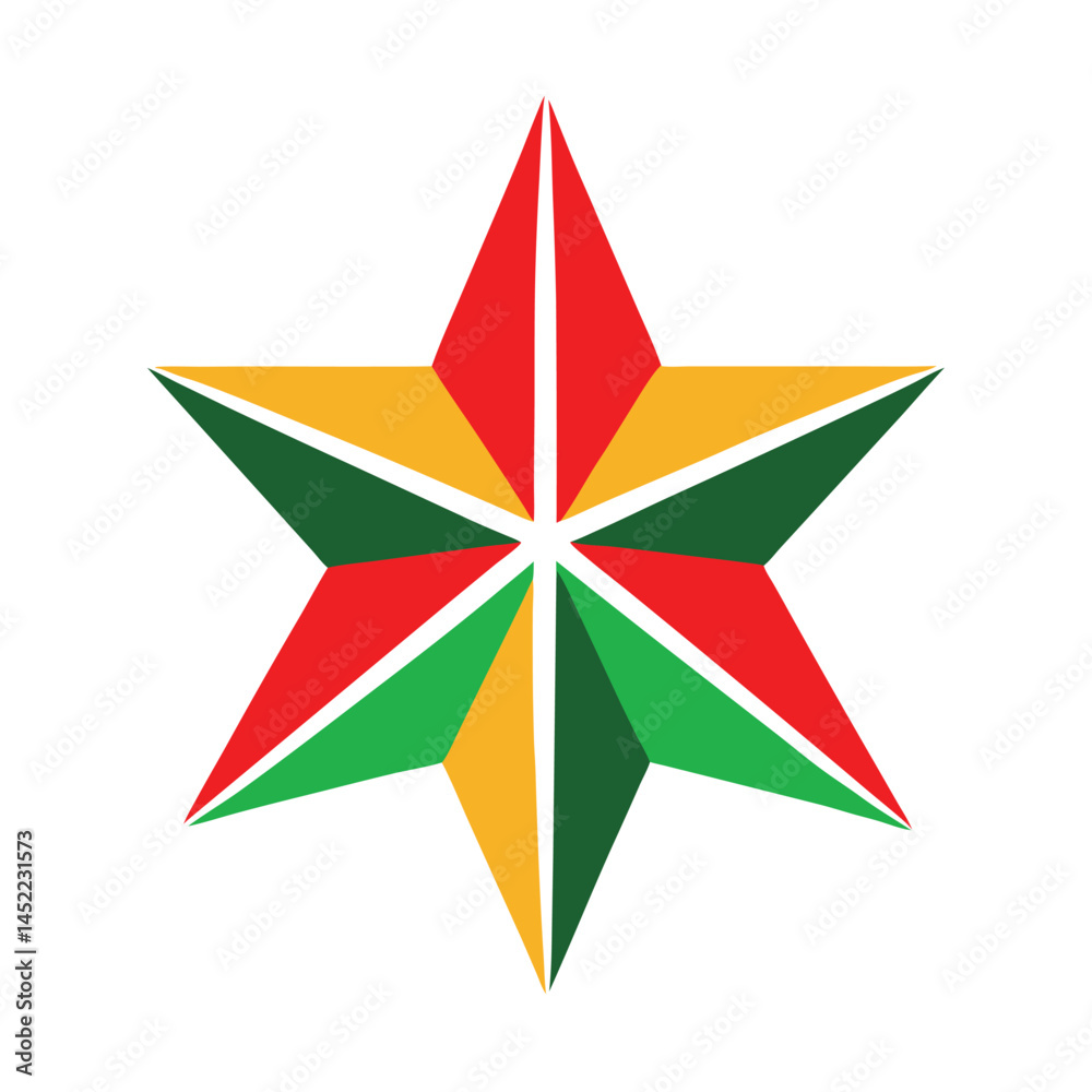 Obraz premium Christmas-star-icon-vector-on-white-background 