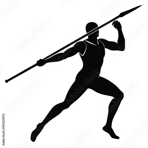 An image-of javelin silhouette vector 