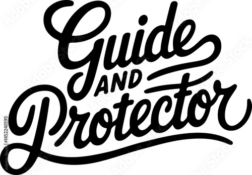 Guide And Protector Calligraphy Design