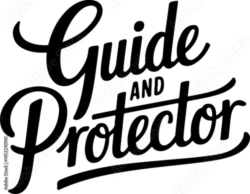 Guide And Protector Calligraphy Design