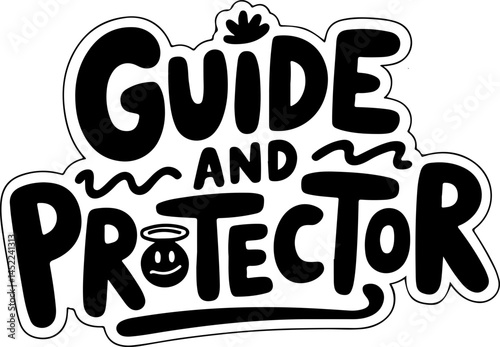 Guide And Protector Sticker Design