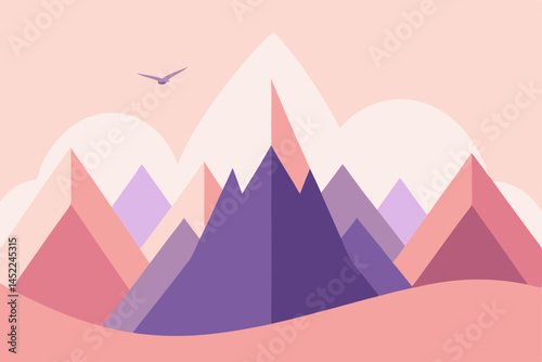 vector illustration of mountain landscape