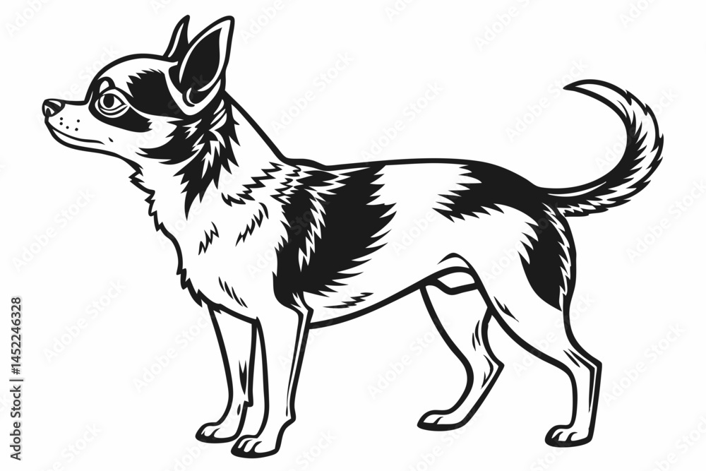 chihuahua sihouette black vector chihuahua sihouette black vector