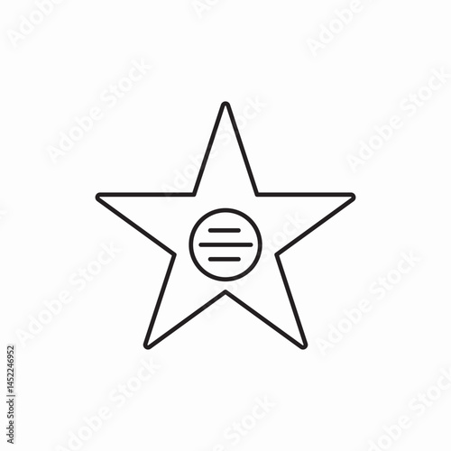 Fame star award achievement icon vector sign