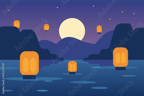 halloween night scene