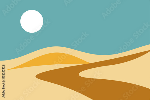 vector illustration of sand dunes