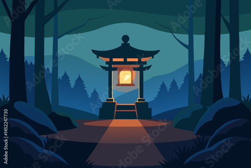 lantern in the night