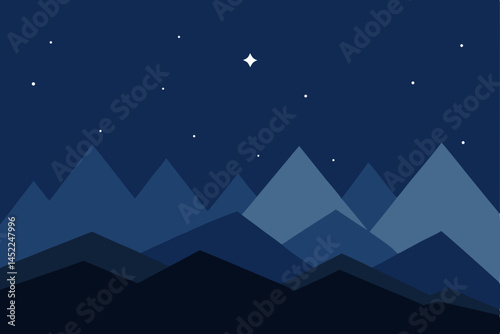 winter night landscape