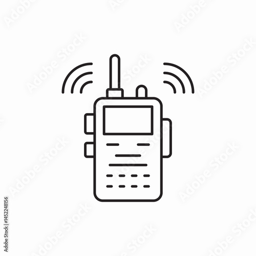 Walkie talkie communication device icon vector sign
