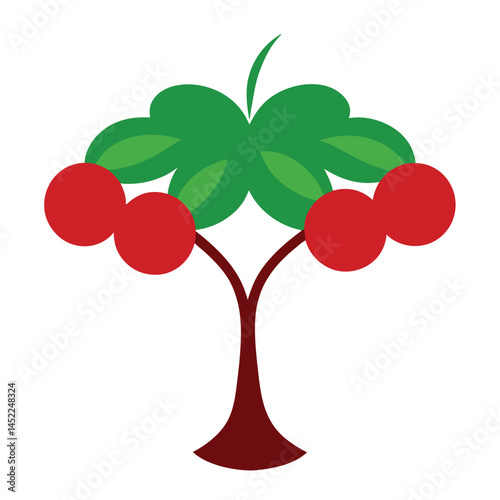 vector illustration of an apple tree