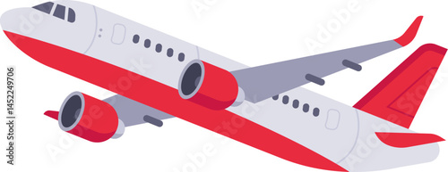 Modern passenger airplane soaring through the sky, embodying the essence of air travel, tourism, and efficient transportation for both leisure and business journeys