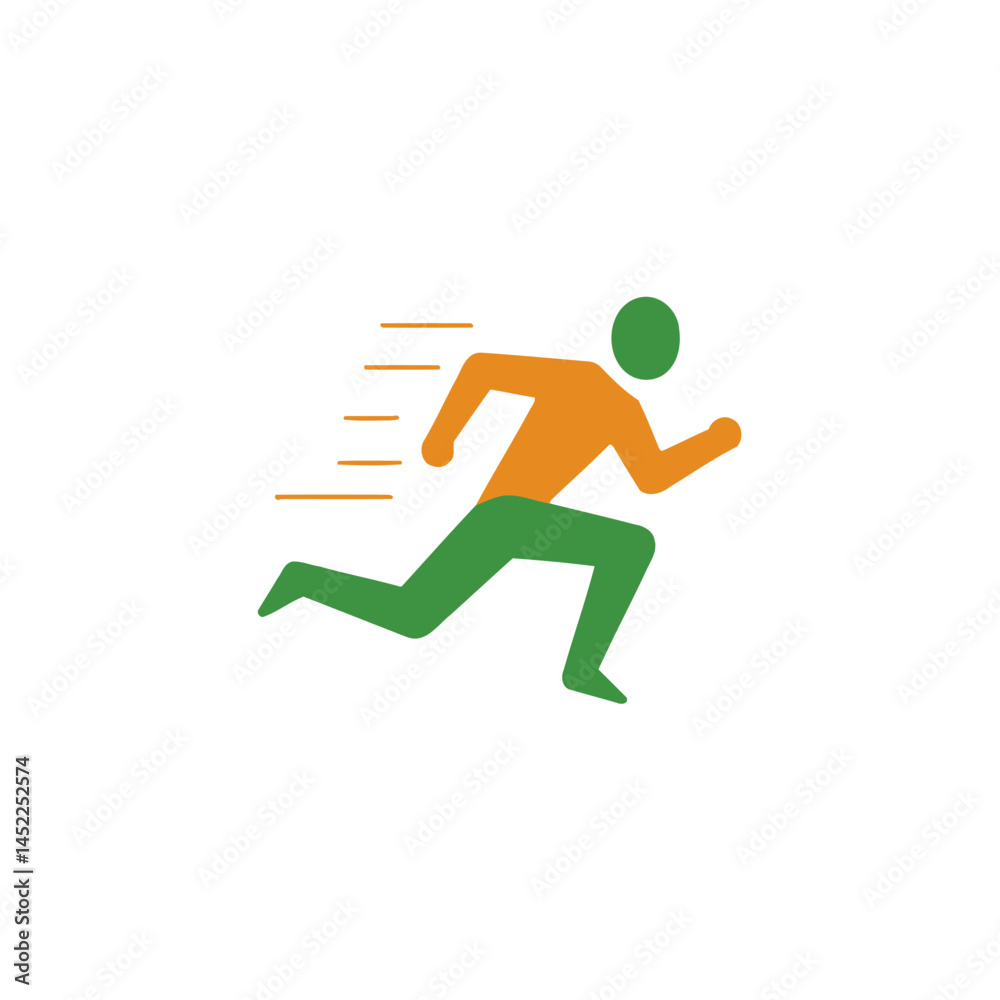 Energetic Runner: An energetic figure, depicted in vibrant colors, sprints forward with dynamic motion, representing speed and vitality in a symbolic illustration. Energetic Runner: An energetic figure, depicted in vibrant colors, sprints forward with dynamic motion, representing speed and vitality in a symbolic illustration.